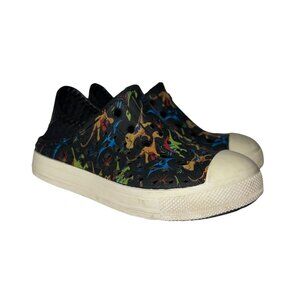 Skechers Dinosaur Rubber Loafers Toddler Boys 9 Black Slip On Colorful TRex